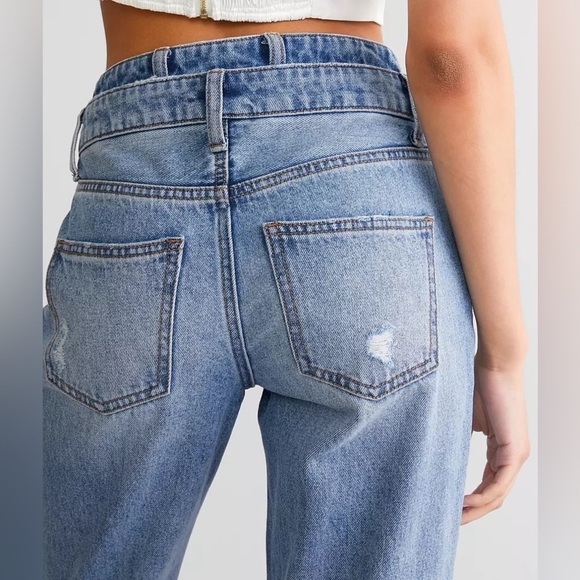 Buckle Women’s Willow & Root The Low Slung Denim Distressed Jean | NEW! 💜👖 - Picture 4 of 15